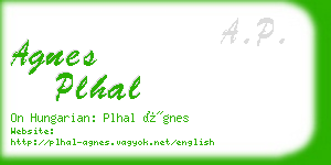 agnes plhal business card